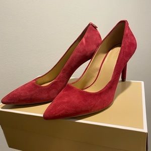 Michael Kors Dorothy Red Suede Pumps